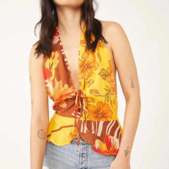 Free People Tops - Free People Hot Tropics Tank Mango Combo